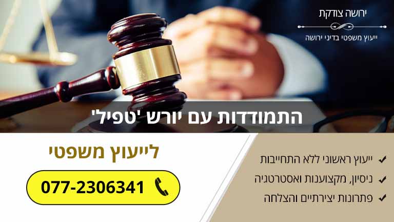 התמודדות עם יורש 'טפיל': כשיורש אחד תופס את הנכס ומונע חלוקה [אסטרטגיות משפטיות]